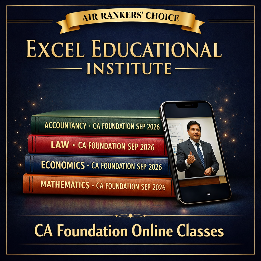 Excel Educational Institute CA Foundation Online Classes 2026 | Zeroinfy