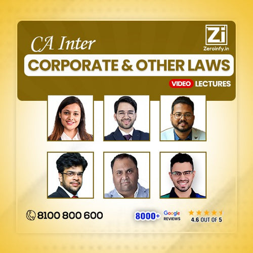 CA Inter New Syllabus Corporate Laws Regular Video Lectures for Jan 25/May 25/Sep 25