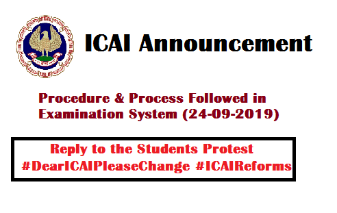 ICAI : Procedure and Process followed in Examination System