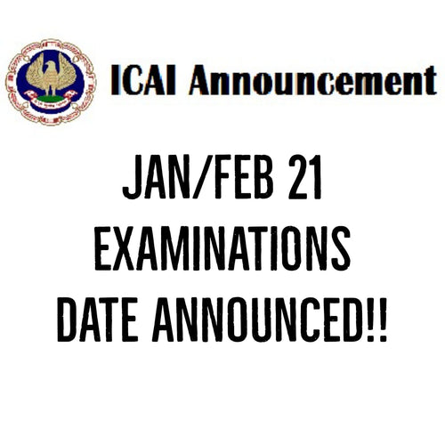 Announcement for Jan/Feb ICAI Examination