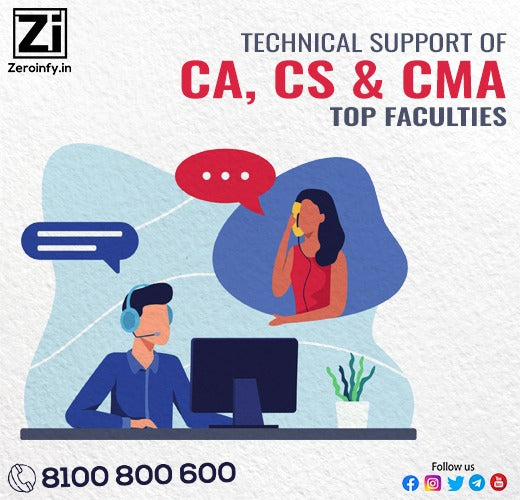 Technical Support of CA, CS & CMA Top Faculties | Zeroinfy