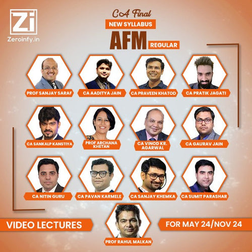 CA Final SFM/AFM Regular Video Lectures for Jan 26/May 26/Sep 26