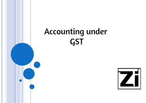 Accounting Under GST