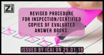 Inspection or Certified copies of evaluated CA Inter/IPCC answer books