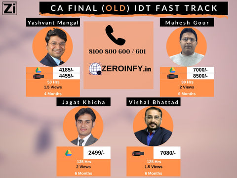 CA Final IDT (Old) Fast Track Lectures - Hindi