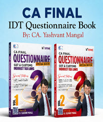 CA Final Indirect Tax Laws (IDT) Questionnaire And MCQs Book 14th Edition By CA Yashvant Mangal
