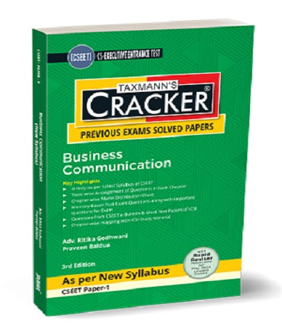 CSEET Business Communication Cracker By Ritika Godhwani and Praveen Baldua - Zeroinfy
