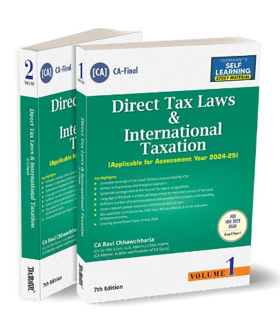 CA Final Direct Tax Laws and International Taxation (Two Volumes) By CA Ravi Chhawchharia - Zeroinfy