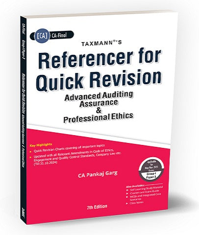 CA Final Audit Quick Revision Referencer Book By CA Pankaj Garg - Zeroinfy