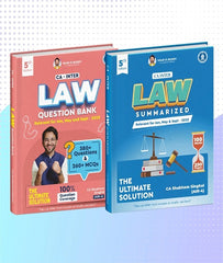 CA Inter Law Summary Notes, Question Bank and MCQ Booklet Combo By CA Shubham Singhal - Zeroinfy