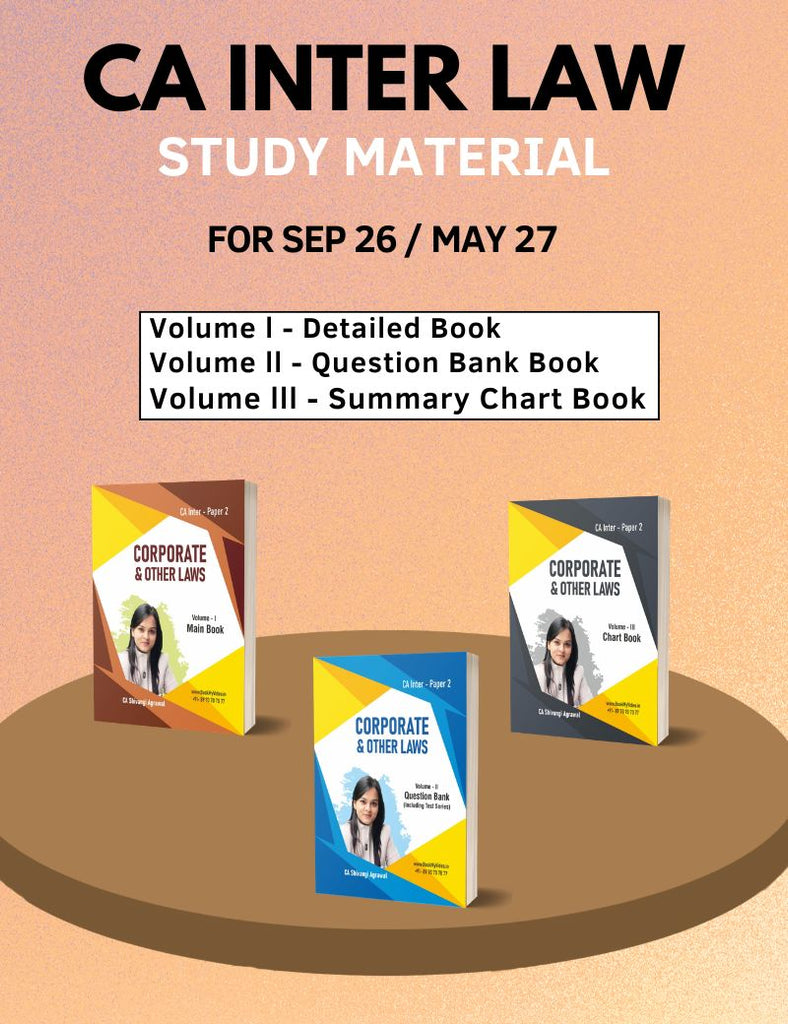CA Inter Law Book Set By CA Shivangi Agarwal