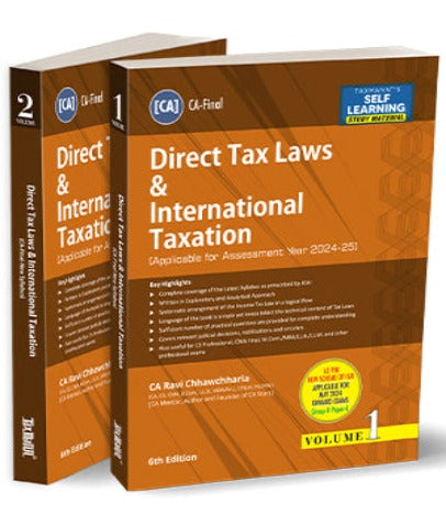 CA Final Direct Tax Laws and International Taxation (Two Volumes) By CA Ravi Chhawchharia - Zeroinfy