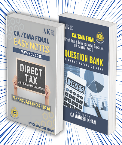 CA Final Direct Tax (DT) Regular Full Set Books By CA Aarish Khan - Zeroinfy