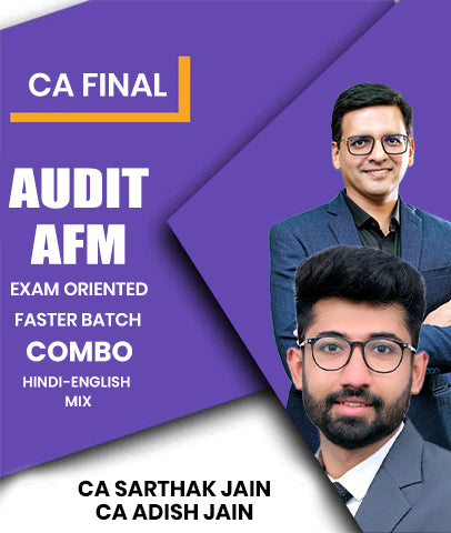 CA Final Audit and AFM Exam Oriented Faster Batch Combo By CA Sarthak Jain and CA Adish Jain
- Zeroinfy