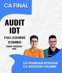 CA Final Audit and Indirect Tax (IDT) Full Course Combo By CA Shubham Keswani and CA Siddhesh Valimbe