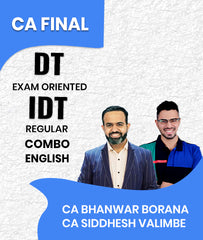 CA Final DT Exam Oriented and IDT Regular Combo In English By CA Bhanwar Borana and CA Siddhesh Valimbe