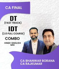 CA Final DT Fast Track and IDT 2.0 Full Course Combo By CA Bhanwar Borana and CA Rajkumar - Zeroinfy