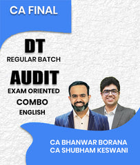 CA Final DT Regular and Audit Exam Oriented Combo In English By CA Bhanwar Borana and CA Shubham Keswani - Zeroinfy