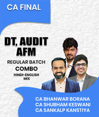 CA Final DT, Audit and AFM Regular Batch Combo By CA Bhanwar Borana, CA Shubham Keswani and CA Sankalp Kanstiya
- Zeroinfy