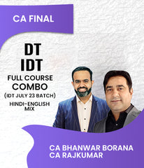 CA Final  DT and IDT Full Course Combo For By CA Bhanwar Borana and CA Rajkumar (IDT July 23 Batch) - Zeroinfy