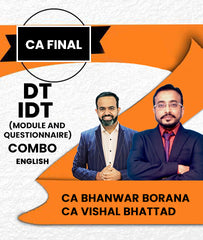 CA Final DT and IDT Module and Questionnaire Combo By CA Bhanwar Borana and CA Vishal Bhattad - Zeroinfy