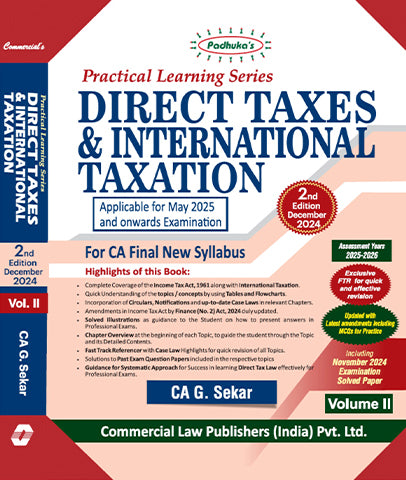 CA Final Direct Tax (DT) Padhuka By CA G Sekar