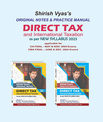CA Final Direct Tax (DT) Practice Manual And Original Notes Combo By CA Shirish Vyas - Zeroinfy