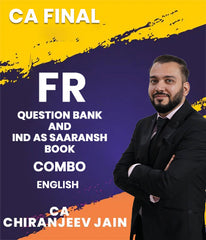 CA Final FR Question Bank  and IND AS Saaransh Book Combo By CA Chiranjeev Jain