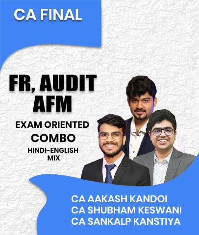 CA Final FR, Audit and AFM Exam Oriented Combo By CA Aakash Kandoi, CA Shubham Keswani and CA Sankalp Kanstiya
- Zeroinfy