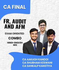 CA Final FR, Audit and AFM Exam Oriented Combo By CA Aakash Kandoi, CA Shubham Keswani and CA Sankalp Kanstiya