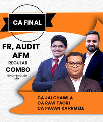 CA Final FR, Audit and AFM Regular In Depth Study Module Batch Combo By CA Jai Chawla, CA Ravi Taori and CA Pavan Karrmele - Zeroinfy