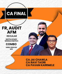 CA Final FR, Audit and AFM Regular In Depth Study Module Batch Combo By CA Jai Chawla, CA Ravi Taori and CA Pavan Karrmele
- Zeroinfy