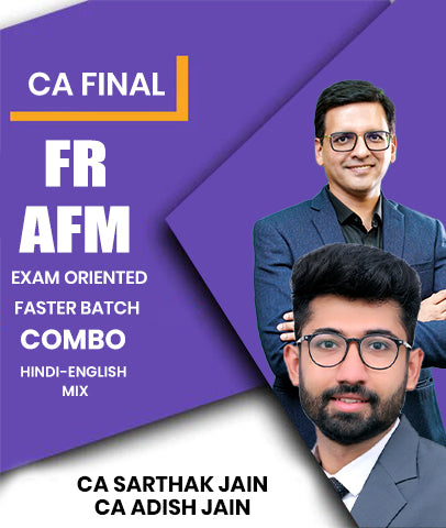 CA Final FR and AFM Exam Oriented Faster Batch Combo By CA Sarthak Jain and CA Adish Jain
- Zeroinfy