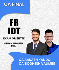 CA Final FR and IDT Exam Oriented Combo By CA Aakash Kandoi and CA Siddhesh Valimbe
 - Zeroinfy