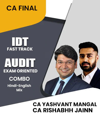 CA Final IDT Fast Track and Audit Exam Oriented Combo By CA Yashvant Mangal and CA Rishabhh Jainn