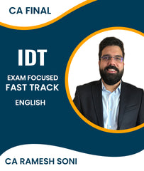 CA Final Indirect Tax (IDT) Exam Focused Fast Track Video Lectures In English By CA Ramesh Soni - Zeroinfy