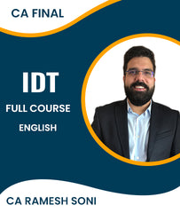 CA Final Indirect Tax (IDT) Full Course Video Lectures In English By CA Ramesh Soni - Zeroinfy