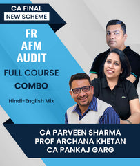 CA Final New Scheme FR, AFM and Audit Full Course Combo By CA Parveen Sharma, CA Pankaj Garg and Archana Khetan - Zeroinfy