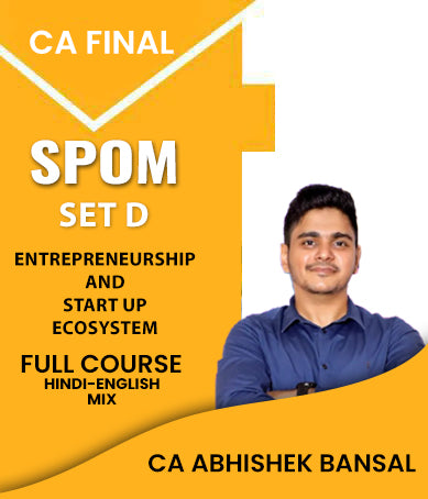 CA Final SPOM SET D Entrepreneurship and Start Up Ecosystem Full Course By Abhishek Bansal
- Zeroinfy