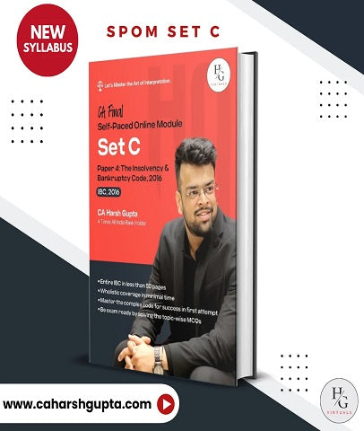 CA Final SPOM Set C IBC, 2016 Book By CA Harsh Gupta