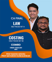 CA Final Self Paced SET A Law and SET B Costing Combo By J.K.Shah Classes - Prof Rakesh Mishra and Prof Mayuresh Kunkalienkar - Zeroinfy