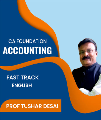 CA Foundation Accounting Fast Track In English By J.K.Shah Classes - Prof Tushar Desai