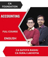 CA Foundation Accounting Full Course In English By CA Sathya Raghu & CA Suraj Lakhotia - Zeroinfy