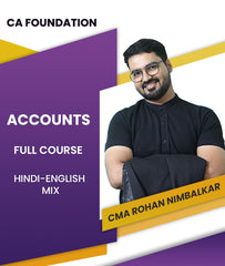 CA Foundation Accounts Full Course By CMA Rohan Nimbalkar - Zeroinfy