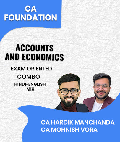 CA Foundation Accounts and Economics Exam Oriented Combo By CA Hardik Manchanda and CA Mohnish Vora