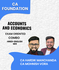 CA Foundation Accounts and Economics Exam Oriented Combo By CA Hardik Manchanda and CA Mohnish Vora