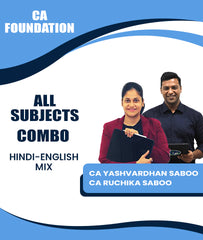 CA Foundation All Subjects Combo By CA Yashvardhan Saboo and CA Ruchika Saboo - Zeroinfy
