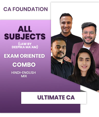 CA Foundation All Subjects Exam Oriented Combo By Ultimate CA (Law By Deepika Ma'am) - Zeroinfy