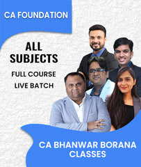 CA Foundation All Subjects Full Course Live Batch By CA Bhanwar Borana Classes - Zeroinfy