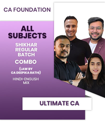 CA Foundation All Subjects SHIKHAR Regular Batch Combo By Ultimate CA (Law By CA Deepika Rathi)
 - Zeroinfy